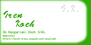 iren koch business card