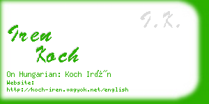 iren koch business card